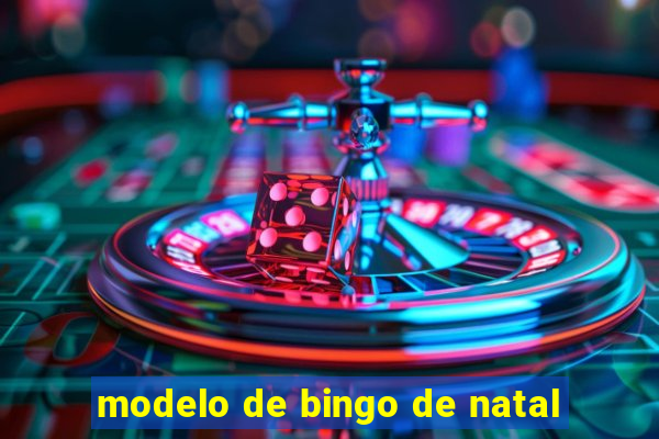 modelo de bingo de natal